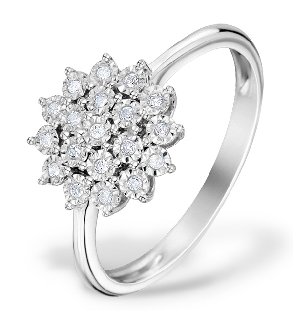 Prism Jewel 0.36 Carat Natural Brown & White Diamond Cluster Ring 